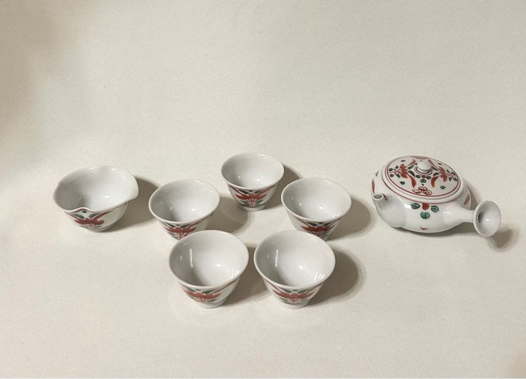 長右衛門 九谷焼 小茶器 一組 煎茶器 茶器 茶道具 急須 茶器セット 茶器揃