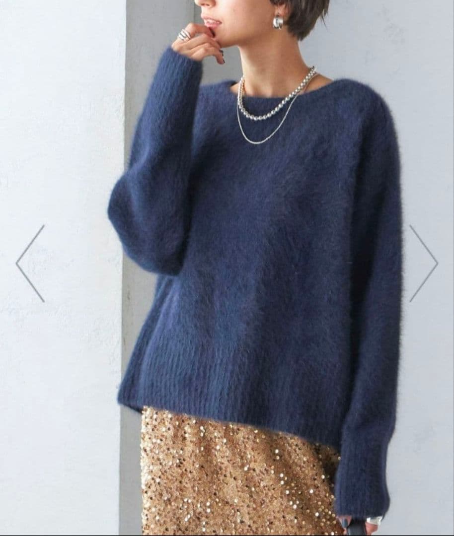 新品・未使用SHIPS　手洗い可能　FOX クルーネック プルオーバー　ネイビー セール】 〈手洗い可能〉FOX クルーネック プルオーバー （ニット