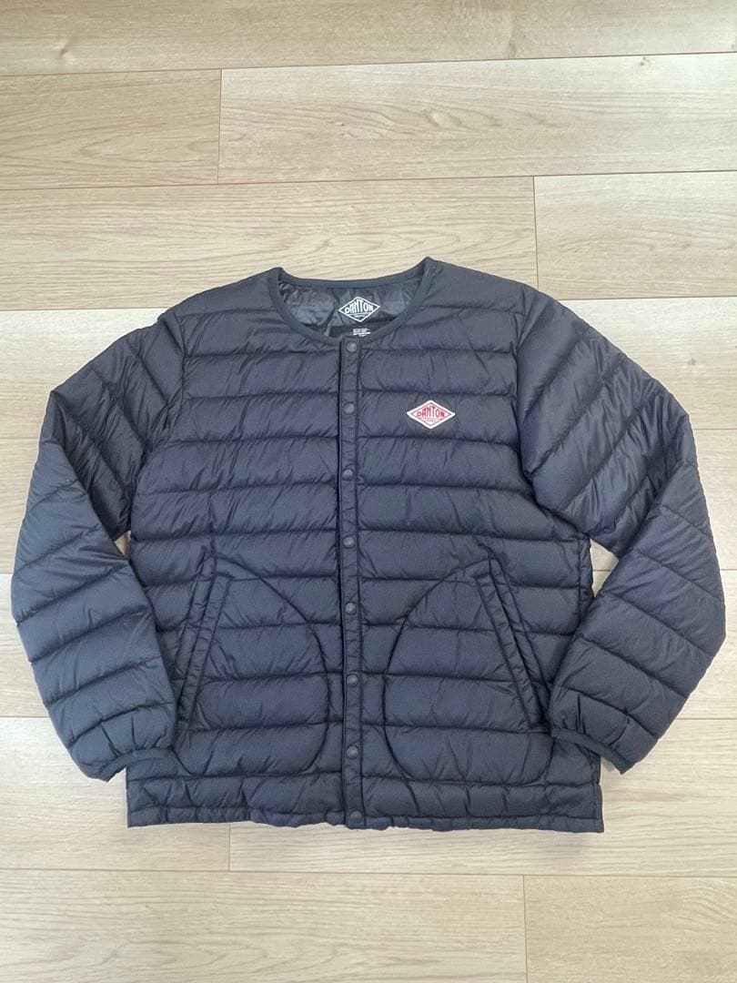 DANTON ダントン インナーダウン クルーネックジャケット 36 ブラック