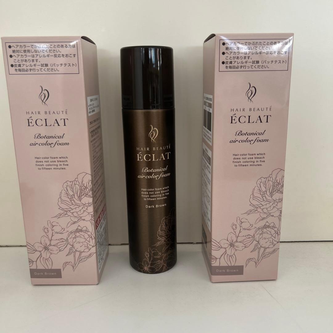 ヘアボーテ エクラ ボタニカルエアカラーフォーム ナチュラルブラック 3本セット ヘアボーテ エクラ ボタニカルエアカラーフォームEX ナチュラル