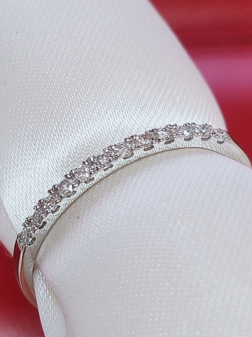 新入荷 未使用 pt950 ダイヤモンド 0.10ct エタニティ リング