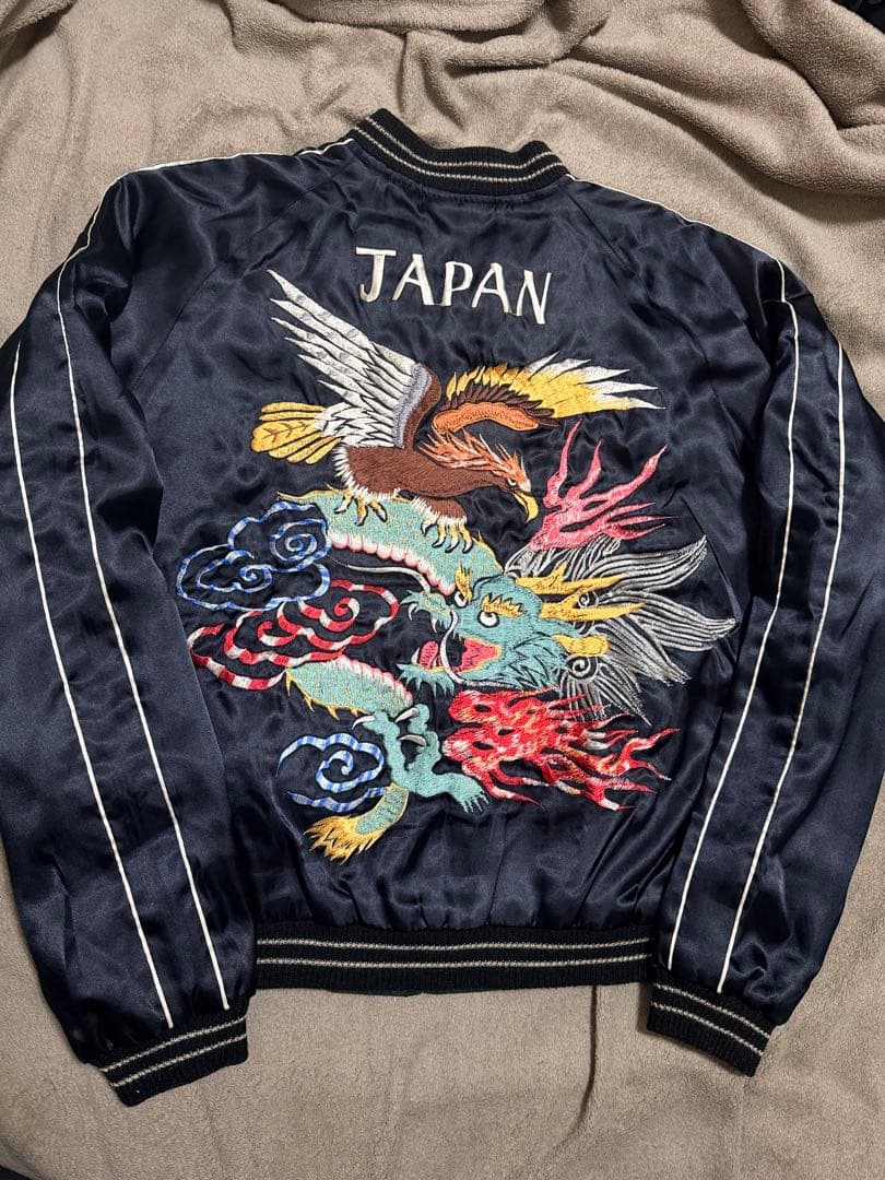 美品 ２面用 テーラー東洋 龍 日本限定 スカジャン vintage サテン