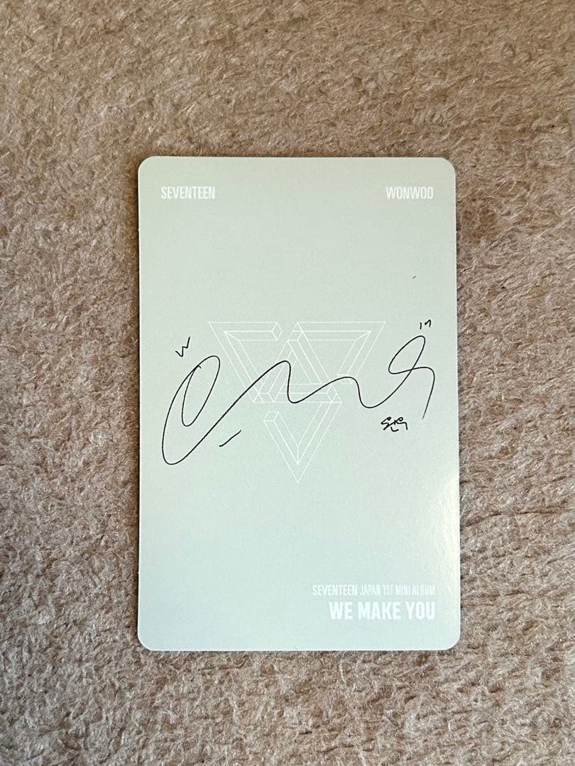 SEVENTEEN Wonwoo ウォヌ サイン入りカード - メルカリ