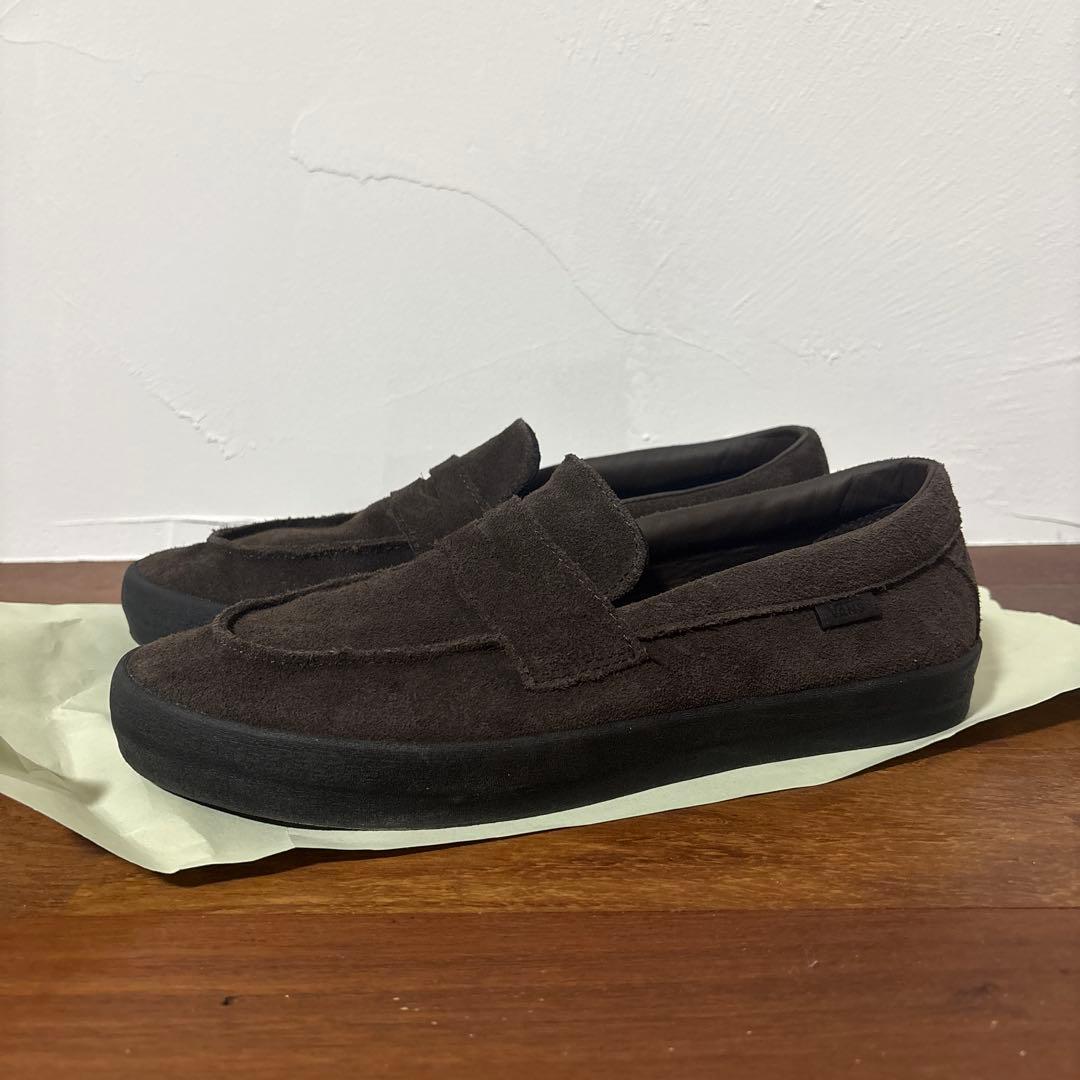 27.5cm VANS バンズ スエード ローファー ダークブラウン