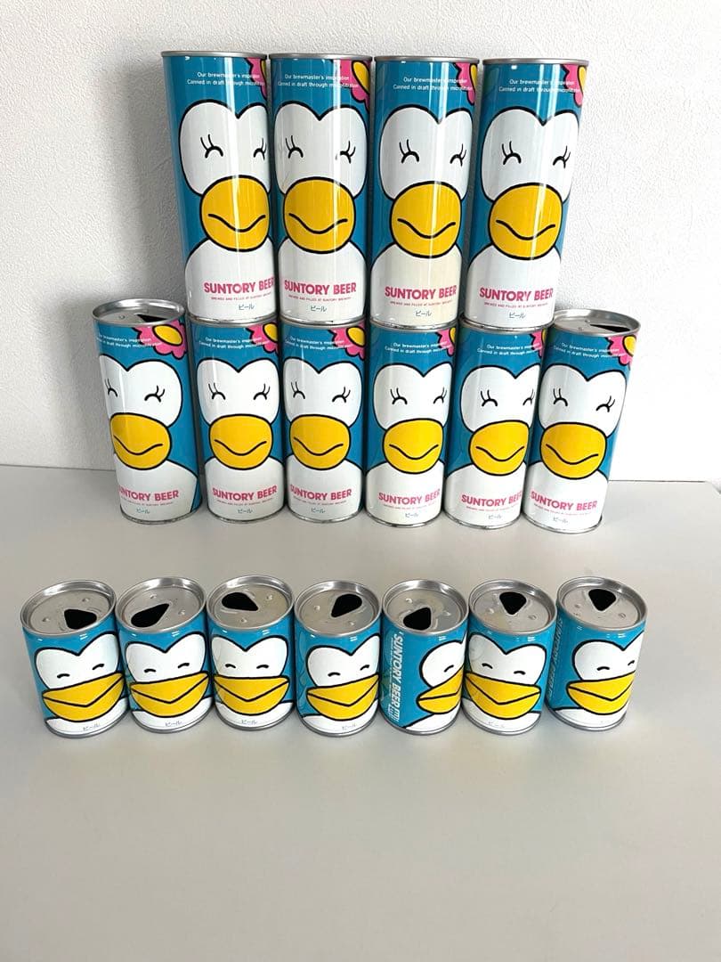 昭和レトロ　サントリー ペンギン　空き缶　17本セット 昭和レトロサントリービール ペンギン空き缶 11 本｜Yahoo!フリマ（旧