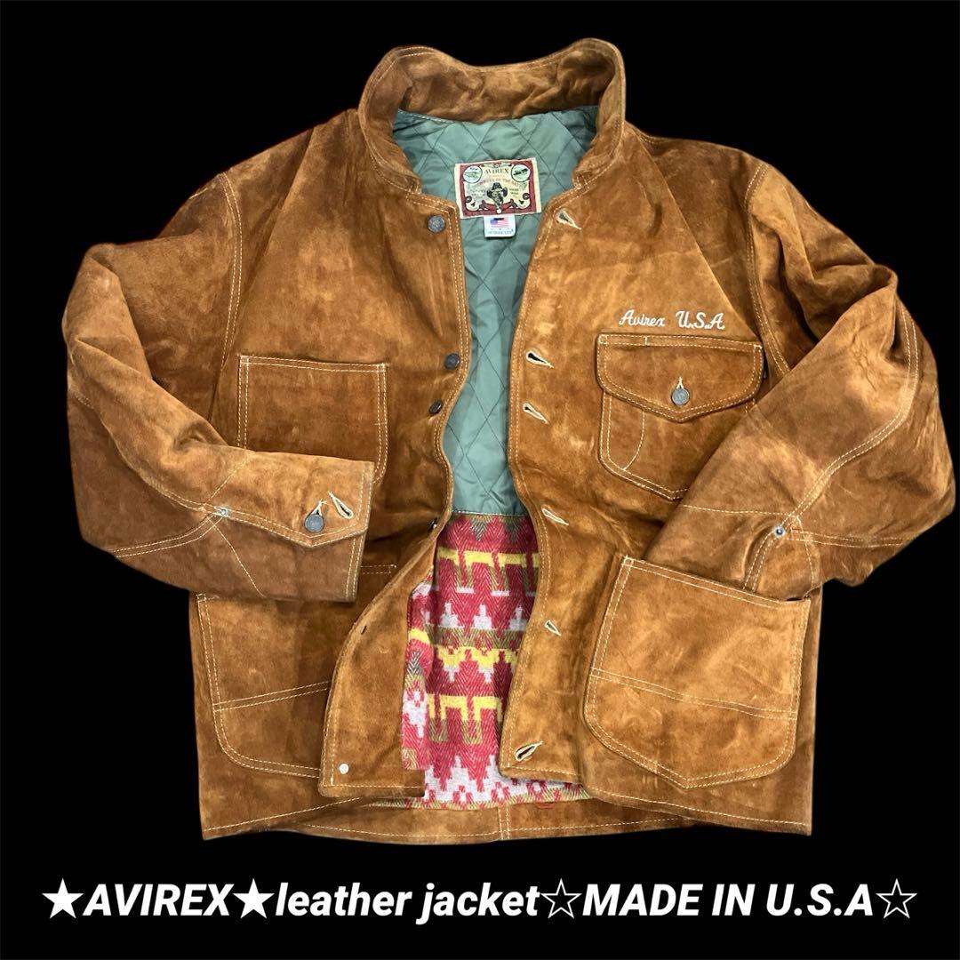 -AVIREX-レザージャケット★MADE IN U.S.A★