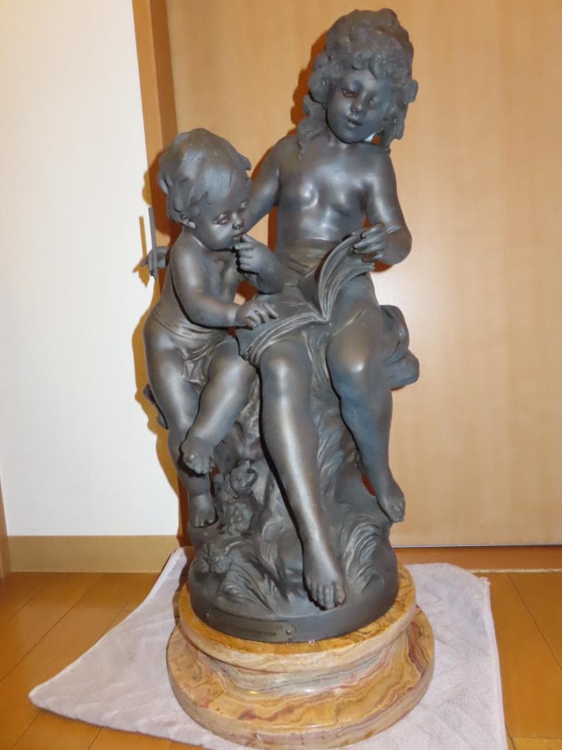 フランス彫刻家オーギュスト・モロー「 LA GRANDE SOEUR オーギュスト・モロー『La 1ère flèche 』ブロンズスタチュー hpt473