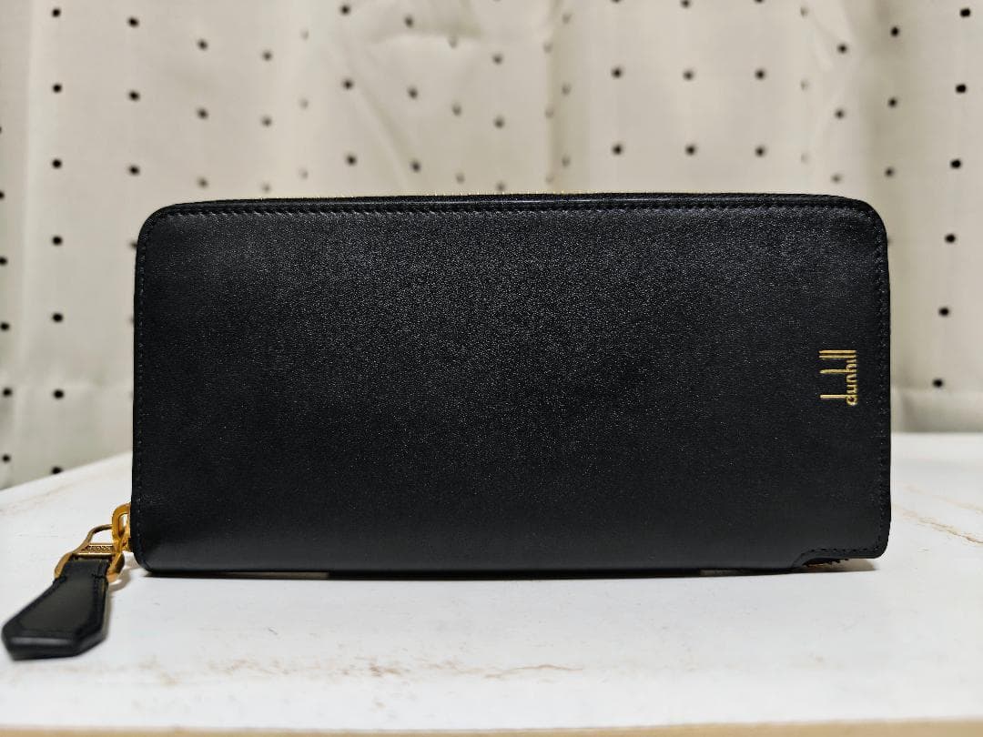 未使用品 ダンヒル DUKE ジップ コートウォレット 長財布 ブラック