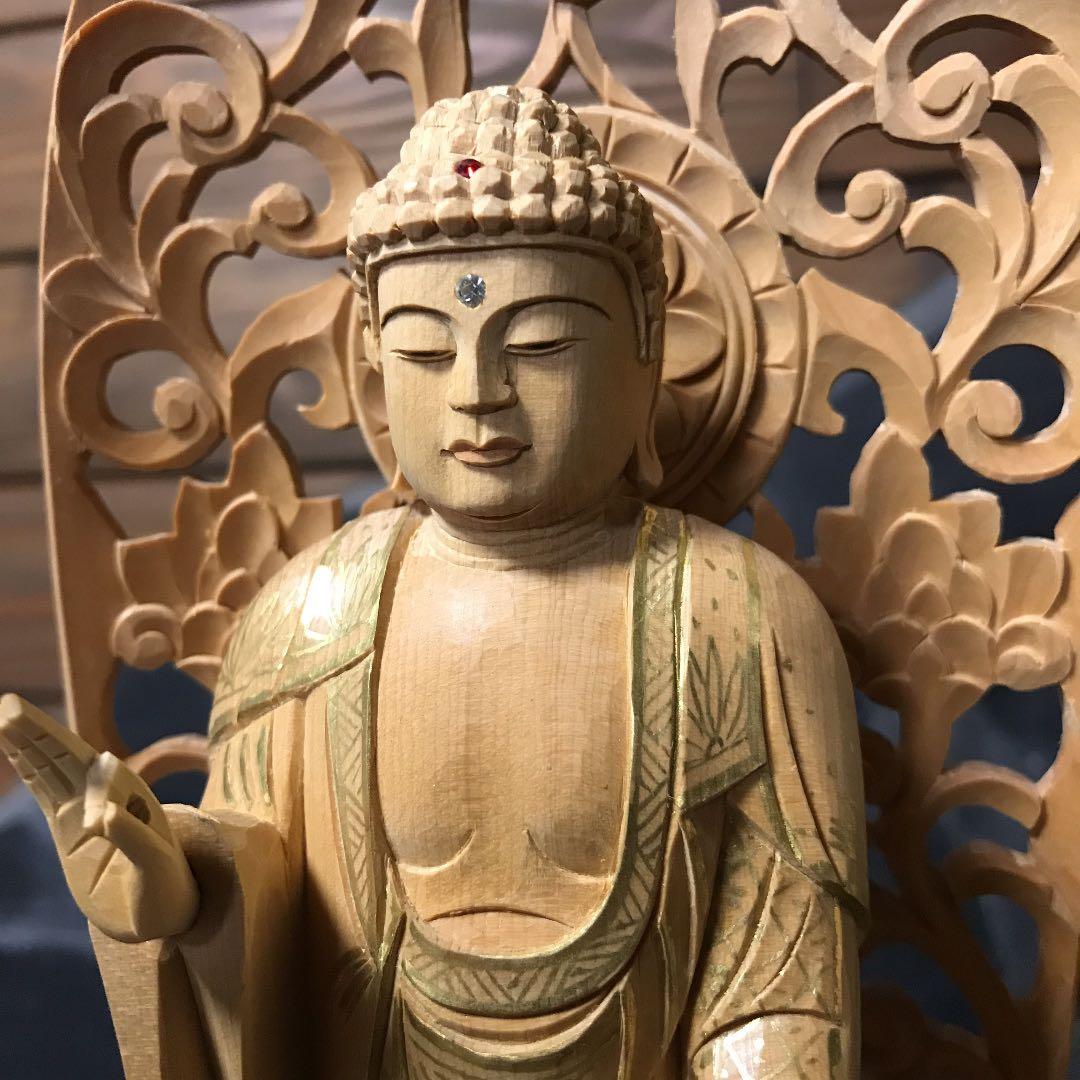 釈迦如来　木彫仏像　仏教美術