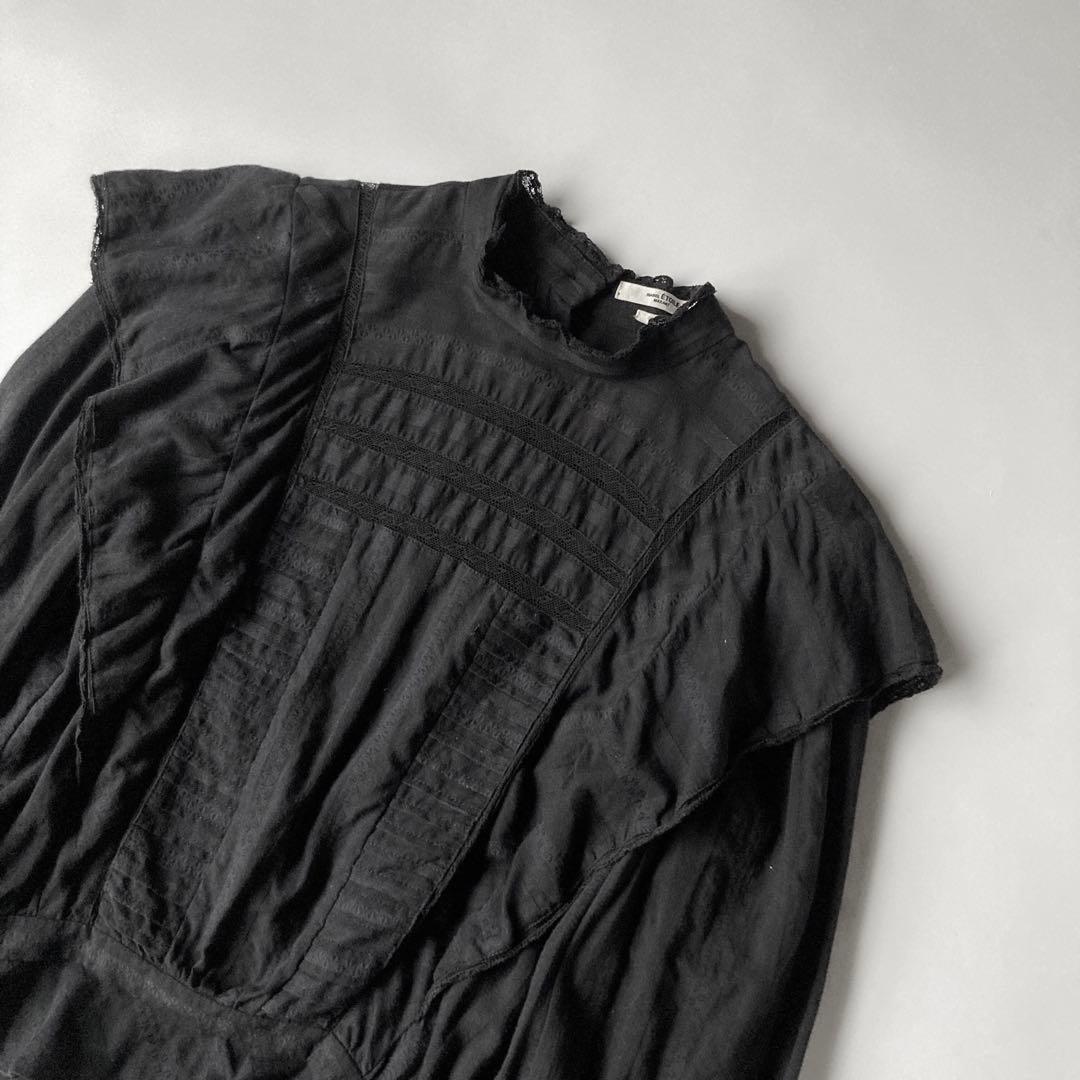 イザベルマランエトワールフリルブラウスブラックトゥモローランド-50