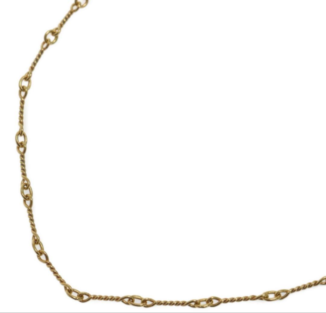 クロムハーツ 22K T18 ツイストチェーン18inch ネックレス ゴールド