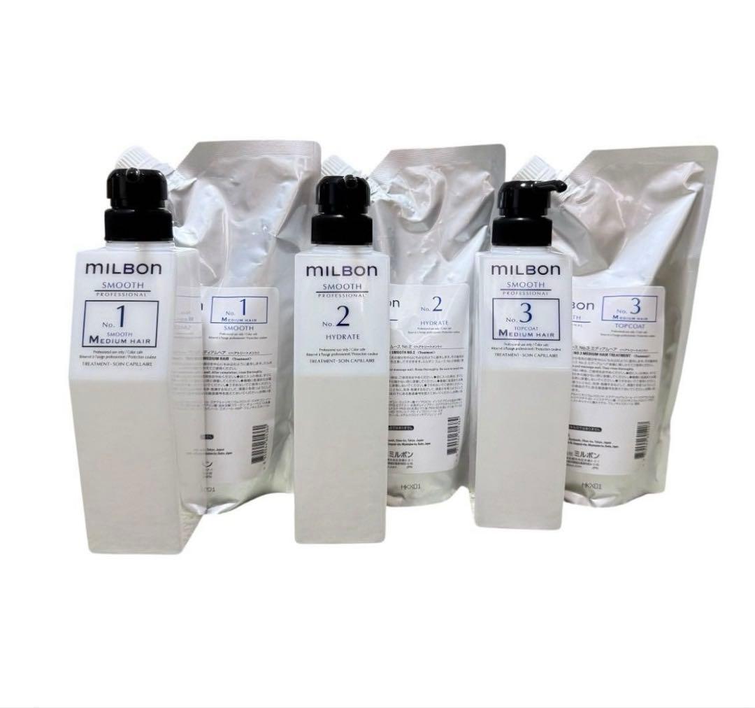 グローバルミルボンスムースミディアムヘア　 No.1 2 3 システムフルセット
