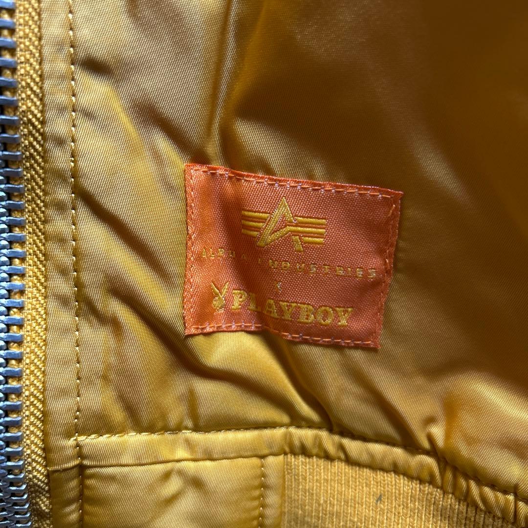 アルファ プレイボーイ コラボ ボンバージャケット スカジャン MA-1