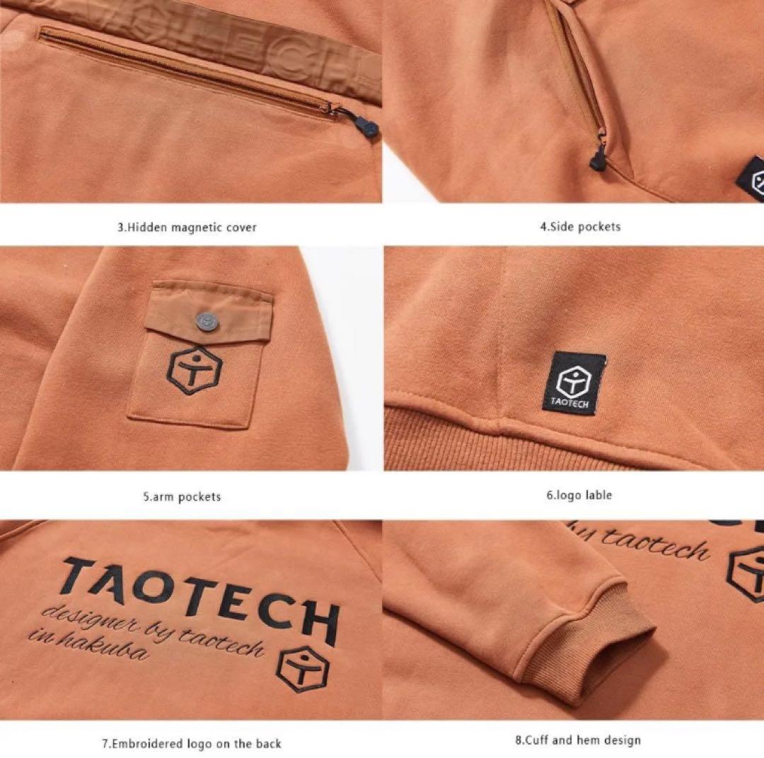 TaoTech スウェット パーカー ホワイトXL スノーボード 裏起毛 - メルカリ