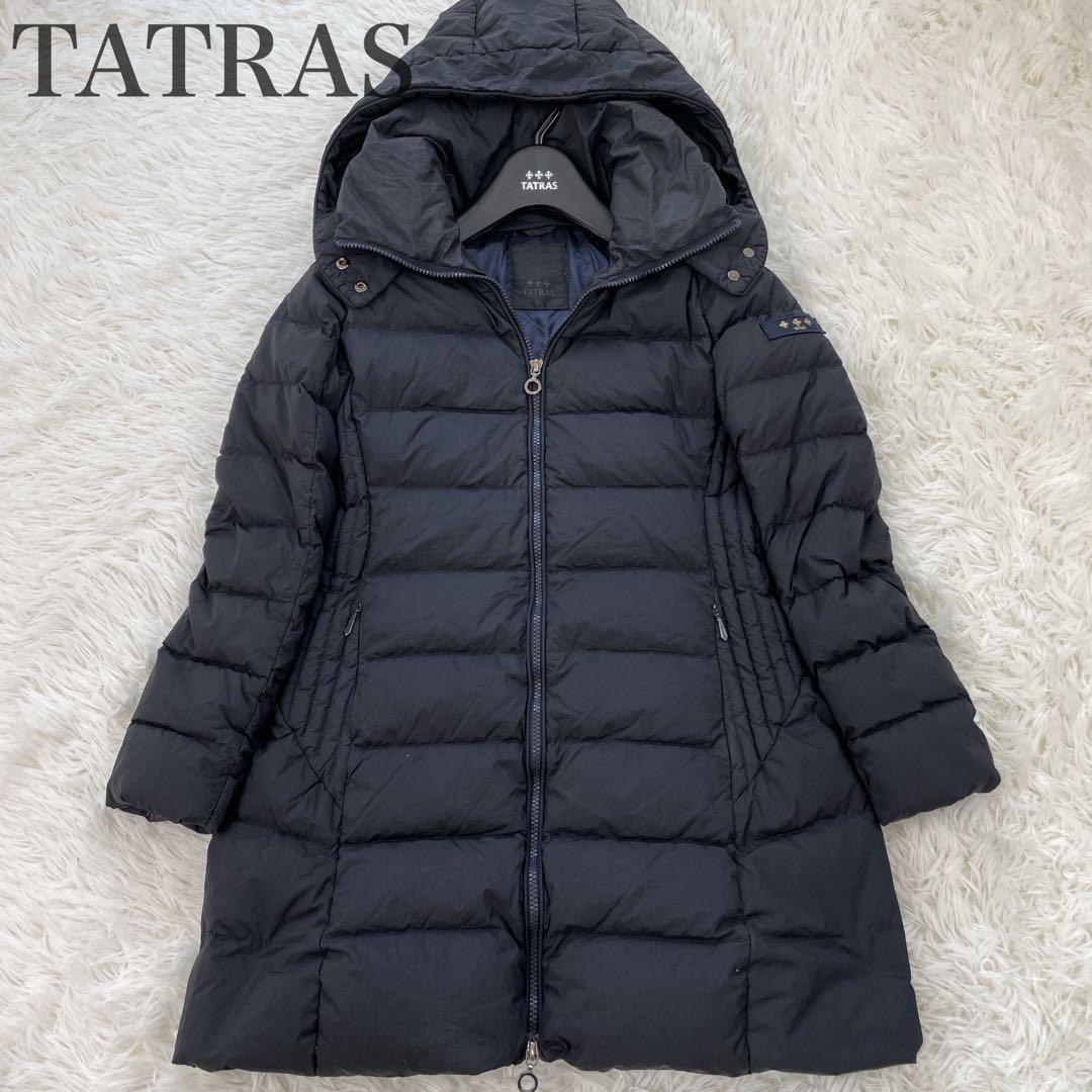タトラス ダウンコート ポリテアマ 20年 01 高級ダウン Aライン ネイビー タトラス ポリテアマ レディース ダウンジャケット ダウンコート