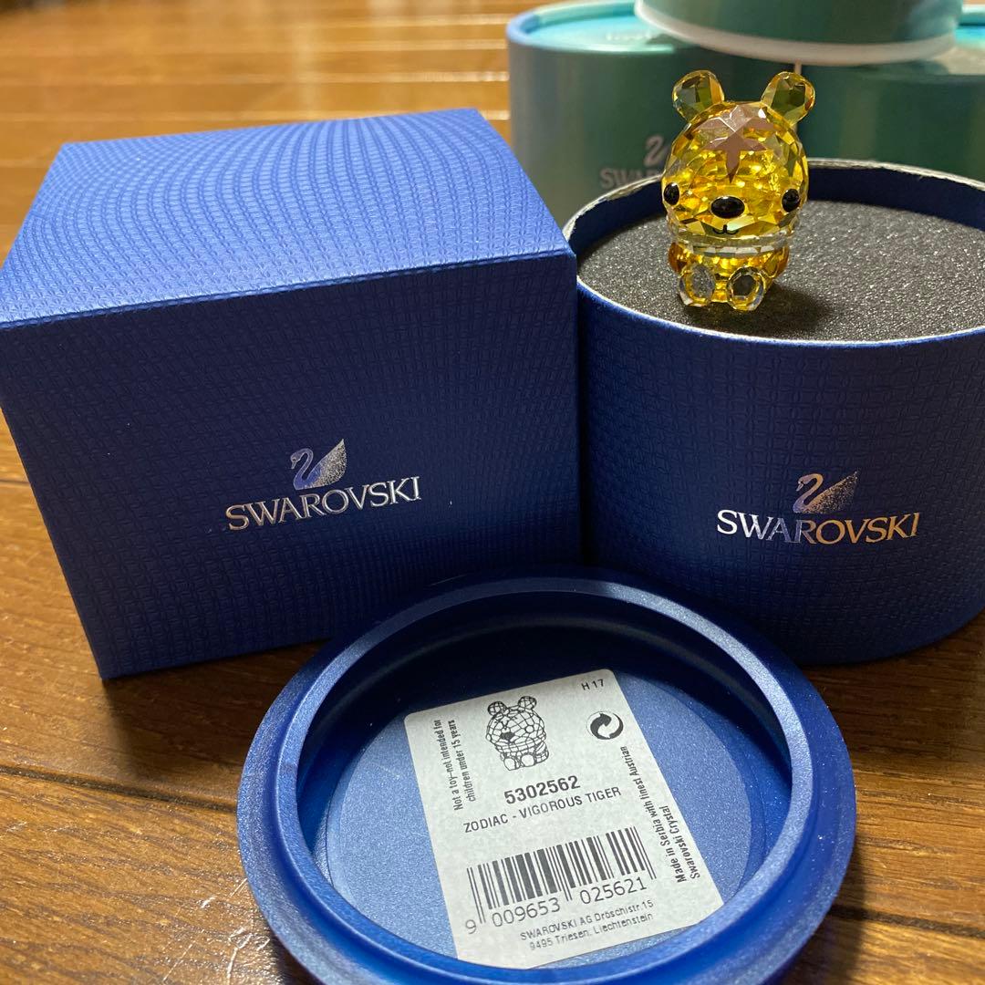 めい＆かいママ スワロフスキー　taiga 置物