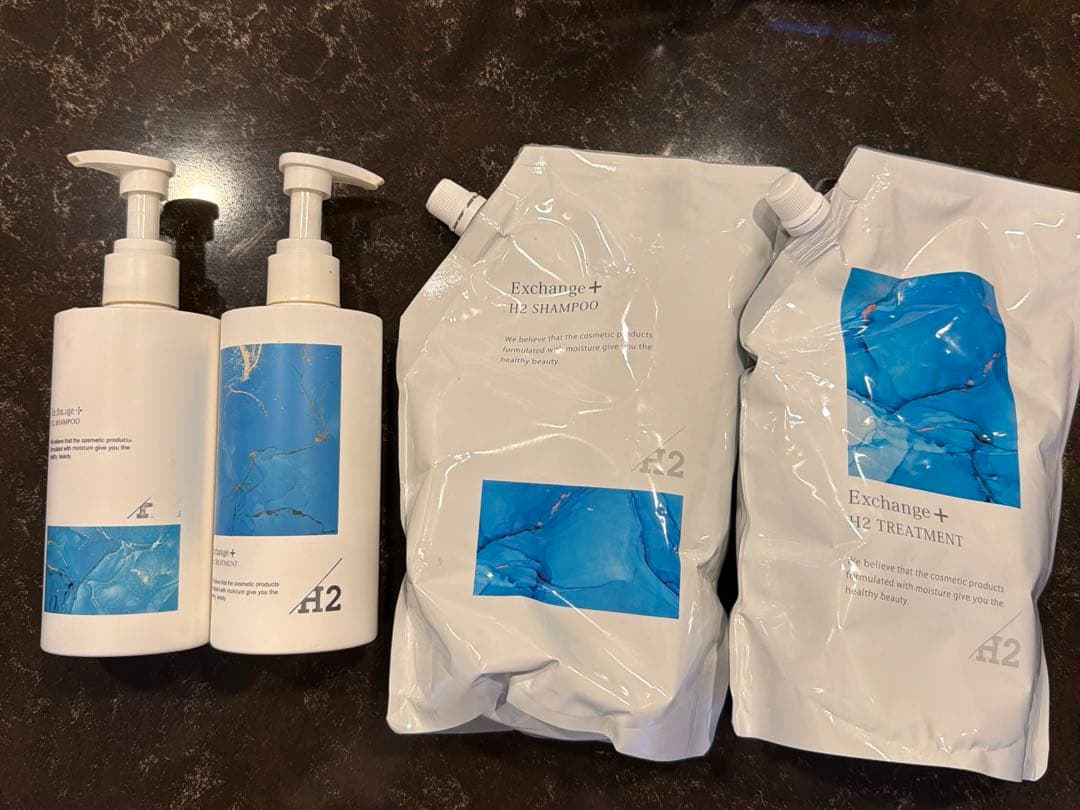 エクスチェンジ プラスH2 詰め替え1,000mlセット本体300mlセット ストリ STRi Exchange+ H2シャンプー H2トリートメント レフィル