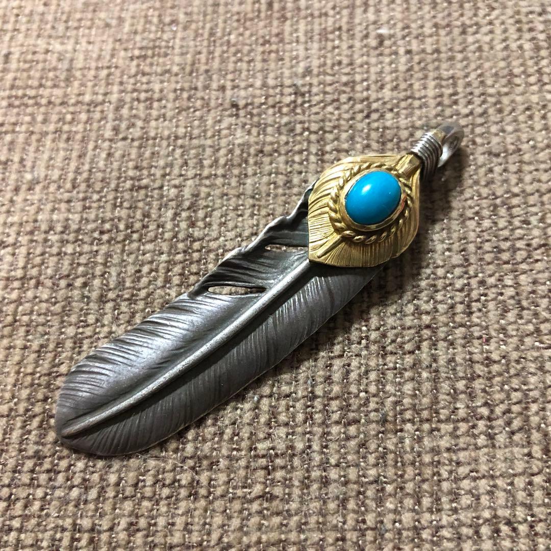 ゴローズ 金縄 ターコイズ 上金 特大フェザー 右 現行 - メルカリ