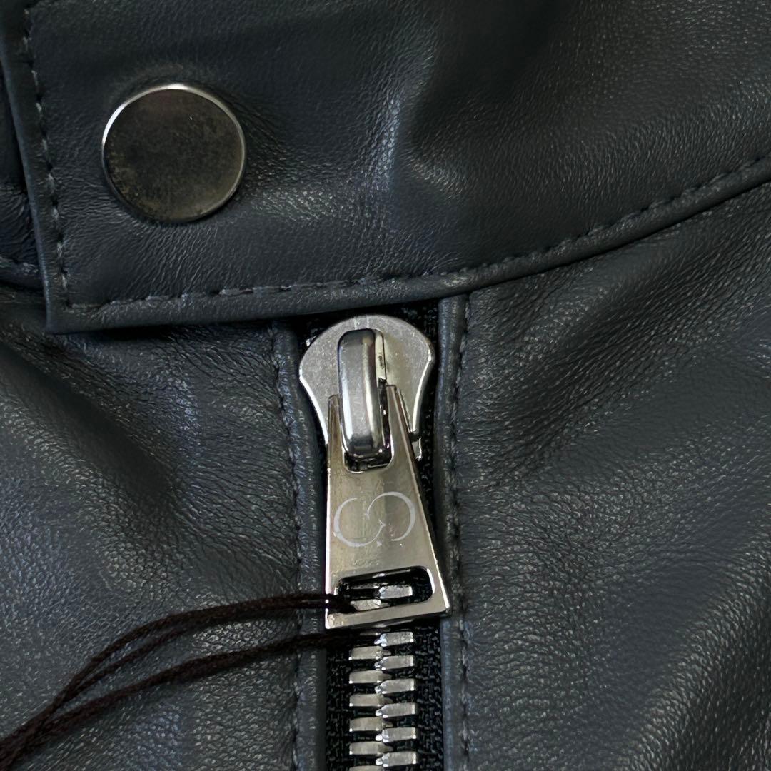 新品 未使用 25AWコムサメン ラムレザー シングルライダースジャケット