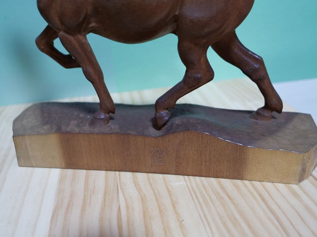 onmun　希少　馬　木彫り　工藤敬三作　昭和七年　置物　一点物　彫刻