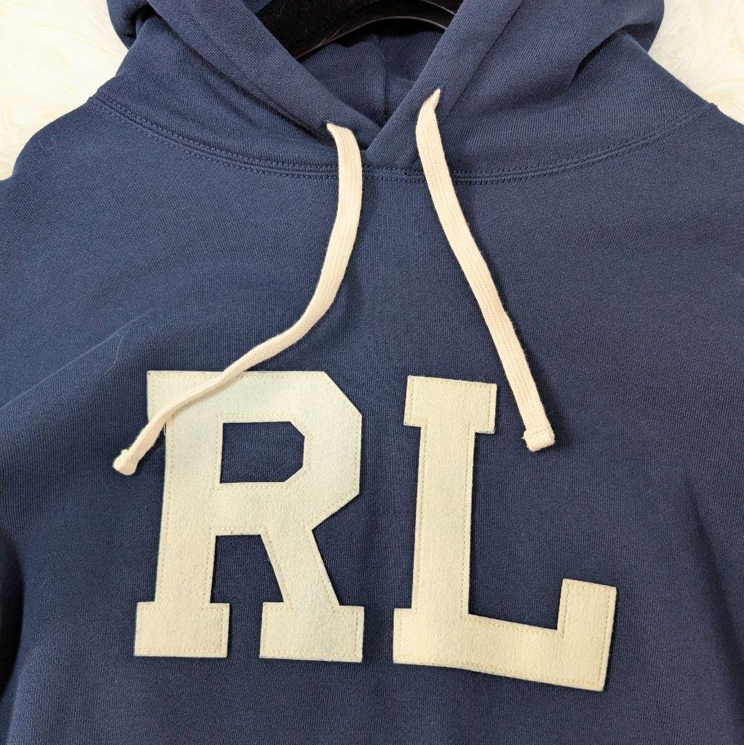 美品】ポロラルフローレン パーカー ネイビー RLロゴ ポニー刺繍 裏