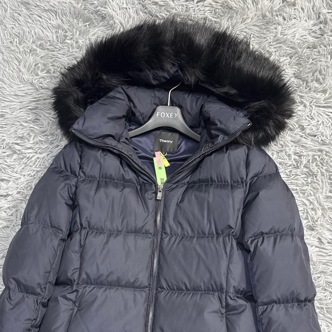 極美品✨セオリー 3wayダウンコート ERINDANE フードファー ネイビー