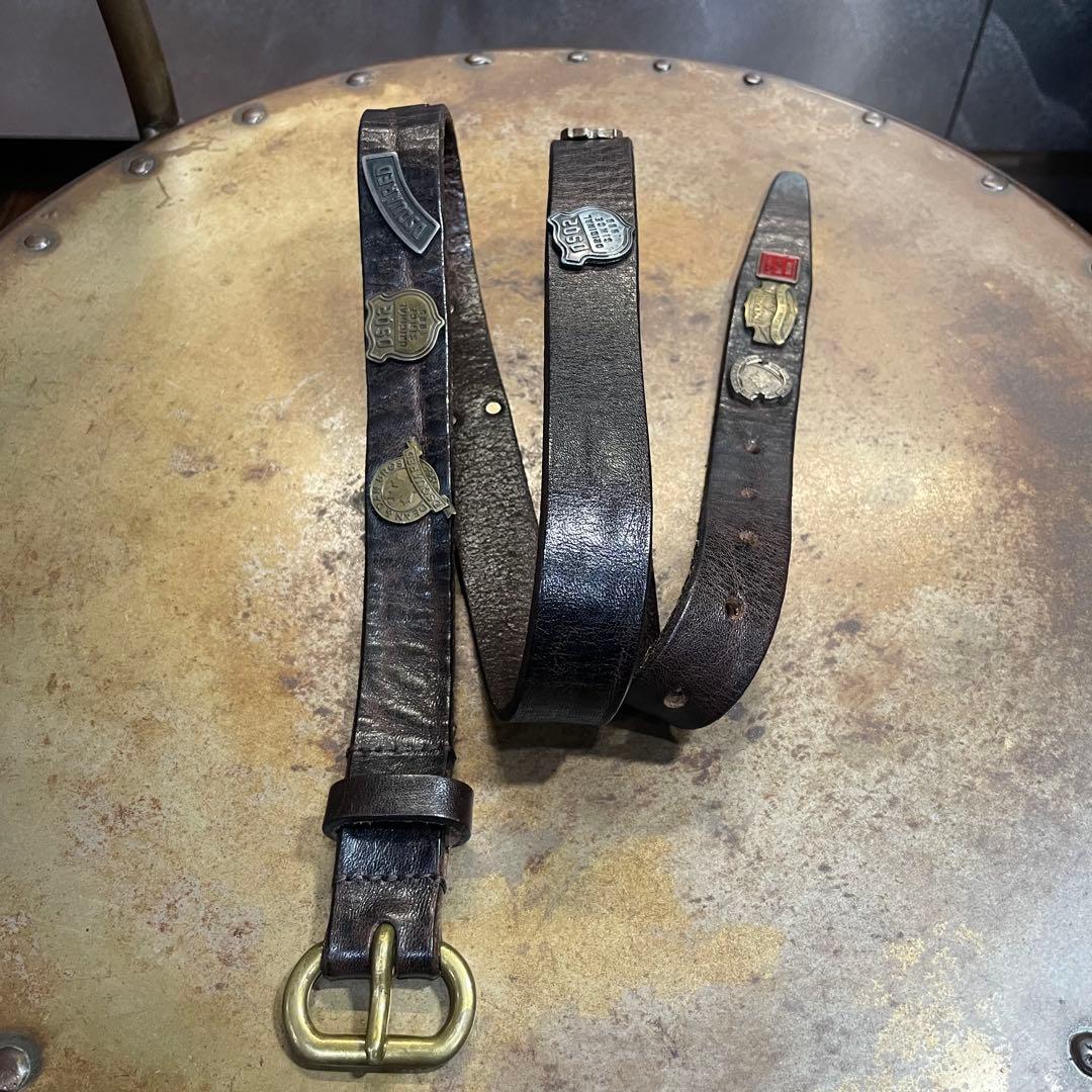 DSQUARED2 ディースクエアード スタッズレザーベルト ブラウン - メルカリ