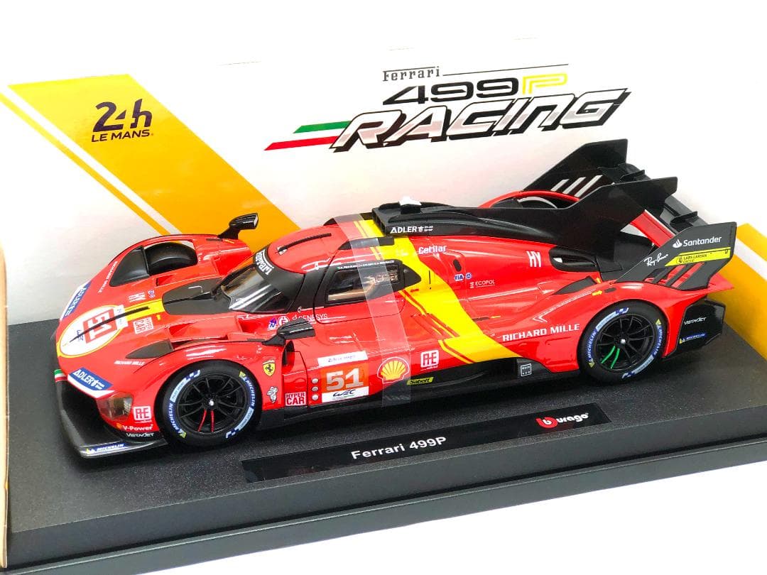 ブラーゴ 1/18 フェラーリ 499P #51 ルマン24H 2023 優勝