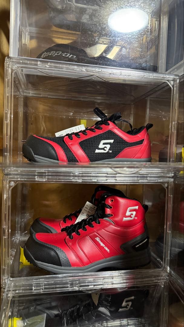 スナップオン　ワークシューズ　29cm ハイカット　ローカット　レッド