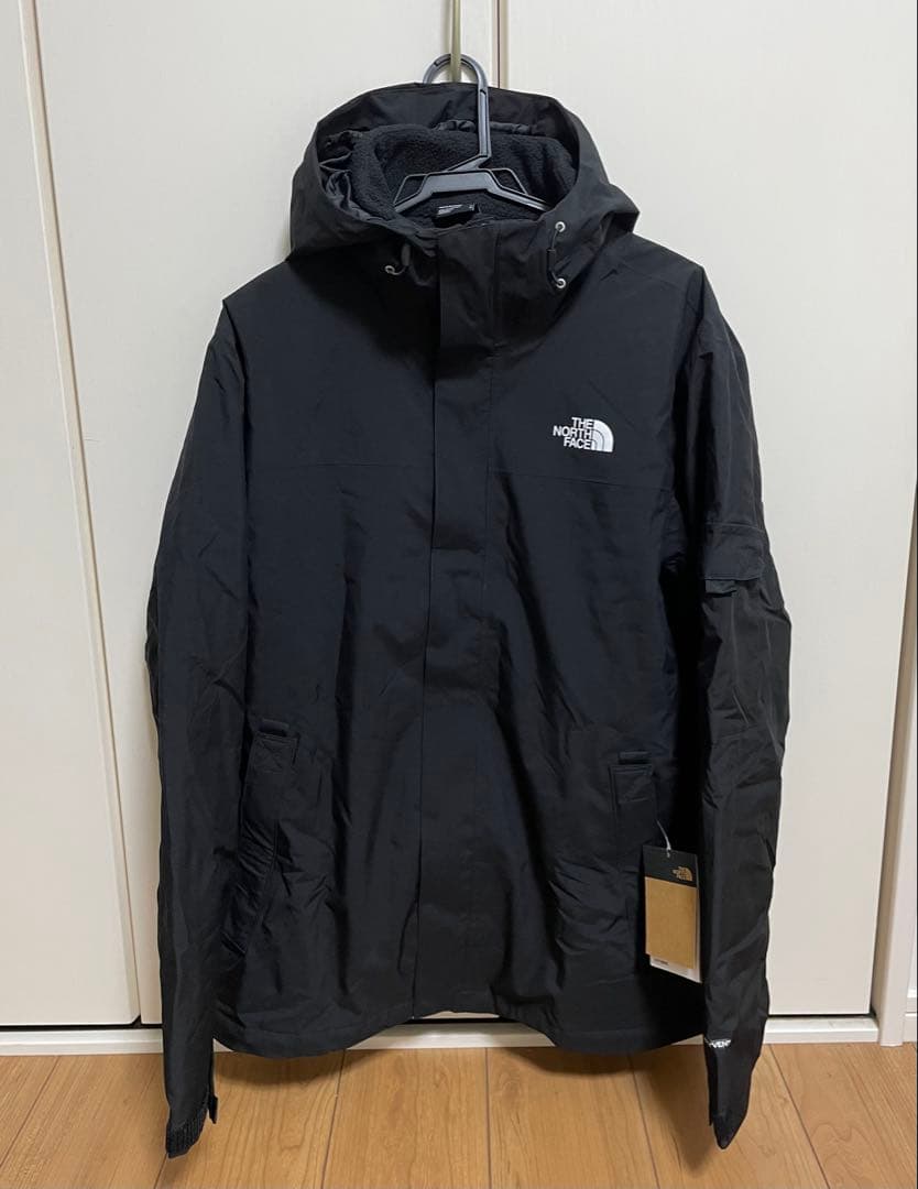 新品 ノースフェイス 3way マウンテンパーカー×フリース メンズL XL 黒