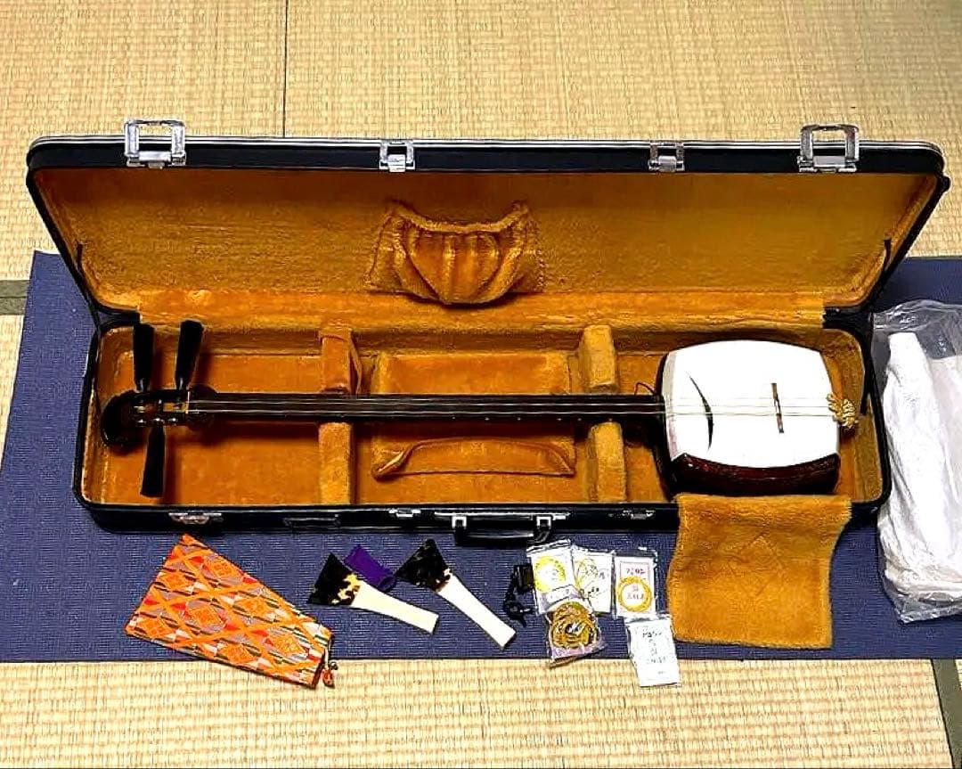 津軽三味線ケース付き バチ　付属品