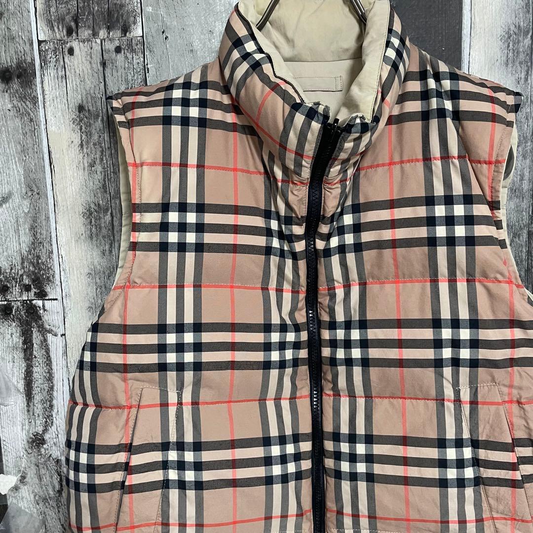Burberry バーバリー ノバチェック柄 リバーシブル ダウン ベスト M