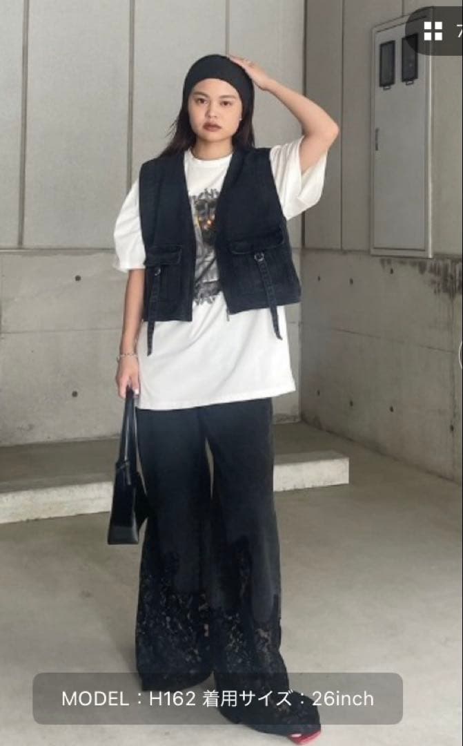 新品未使用LACE DOCKING FADE DENIM PANTS とVEST