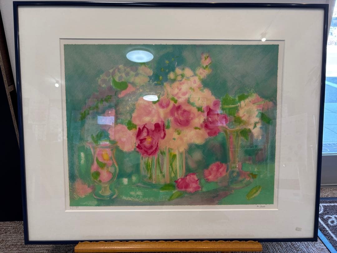 ミッシェルグール作『スプリングフラワー』リトグラフ パリ生まれ　ルーヴル美術学校