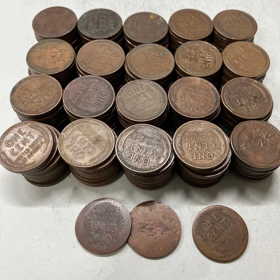 アメリカ　麦ペニー　1セント　まとめ売り