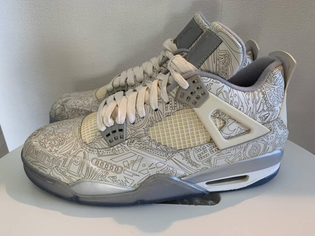 Air Jordan 4 グラフィックプリント シューズ Men's Size 15 - Air Jordan 4 Retro White Thunder FQ8138-001 | eBay