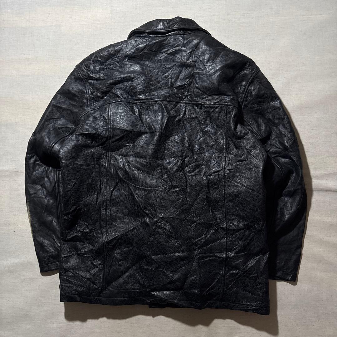 00s GUESS ゲス 本革 牛革 レザー カーコート ジャケット L - メルカリ