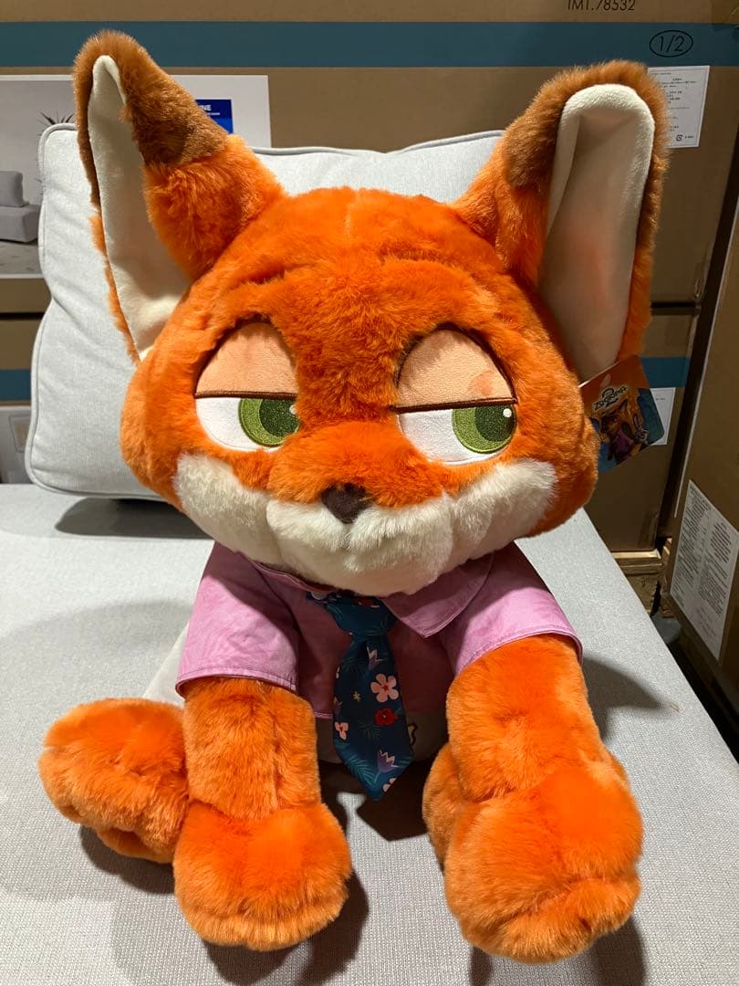 コストコ ディズニー ズートピア2 ニック・ワイルド ぬいぐるみ ブランケット