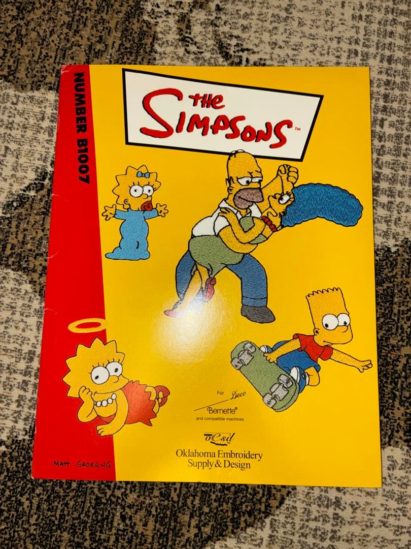 ［gunby]シンプソン　ミシン刺繍用カード ブラザー ミシン 刺繍カード マリオ 他多数 刺繍機 刺しゅう ミシン