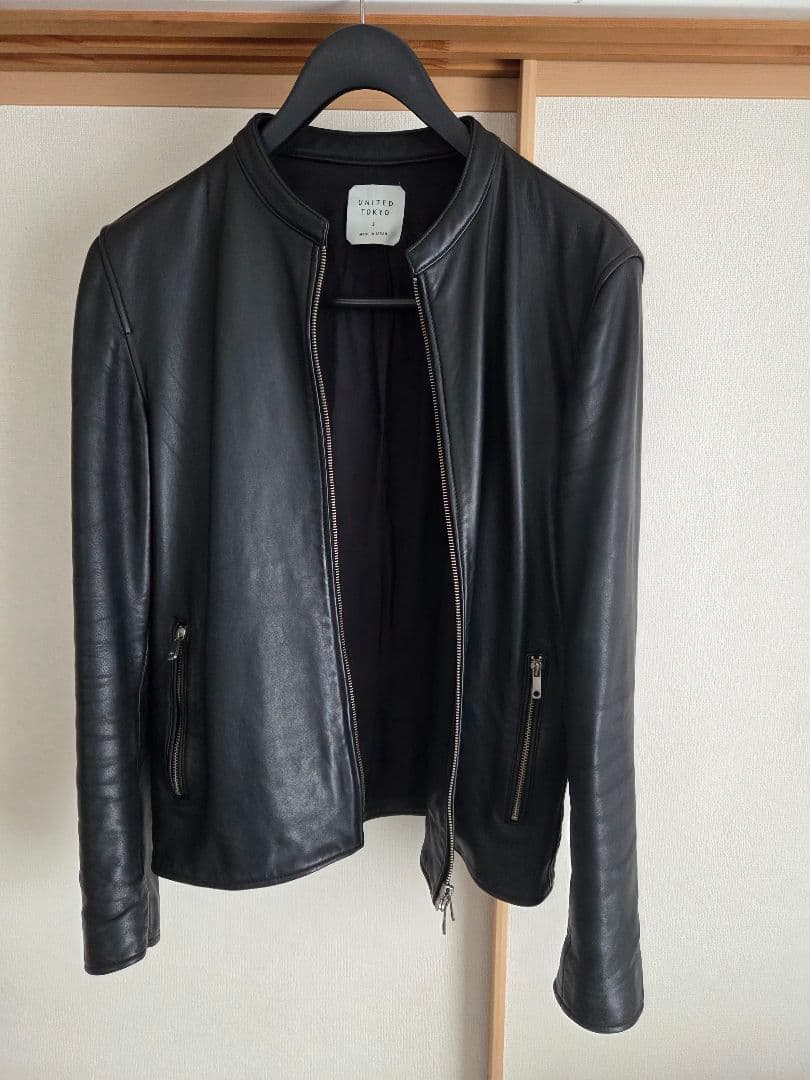 UNITED TOKYO ラムレザー シングルライダースジャケット サイズ3