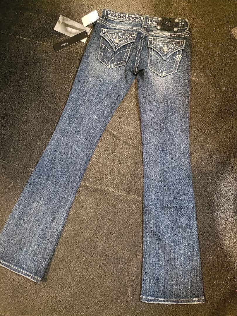Miss Me ミスミー デニム 26 ブーツカット ラインストーンスタッズ新品
