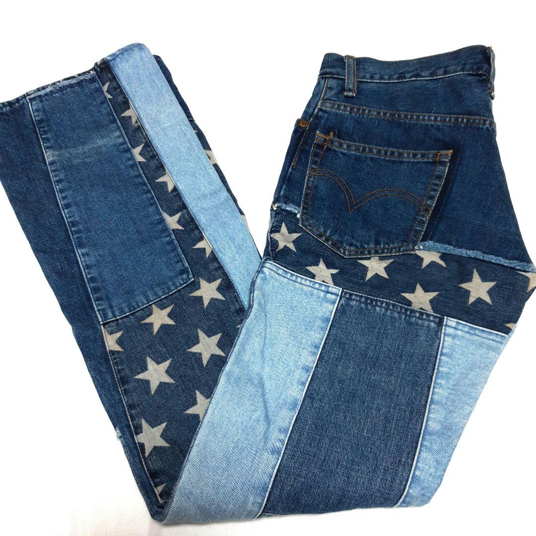 HYSTERIC GLAMOUR 星柄 パッチワークデニム Sサイズ Y2K
