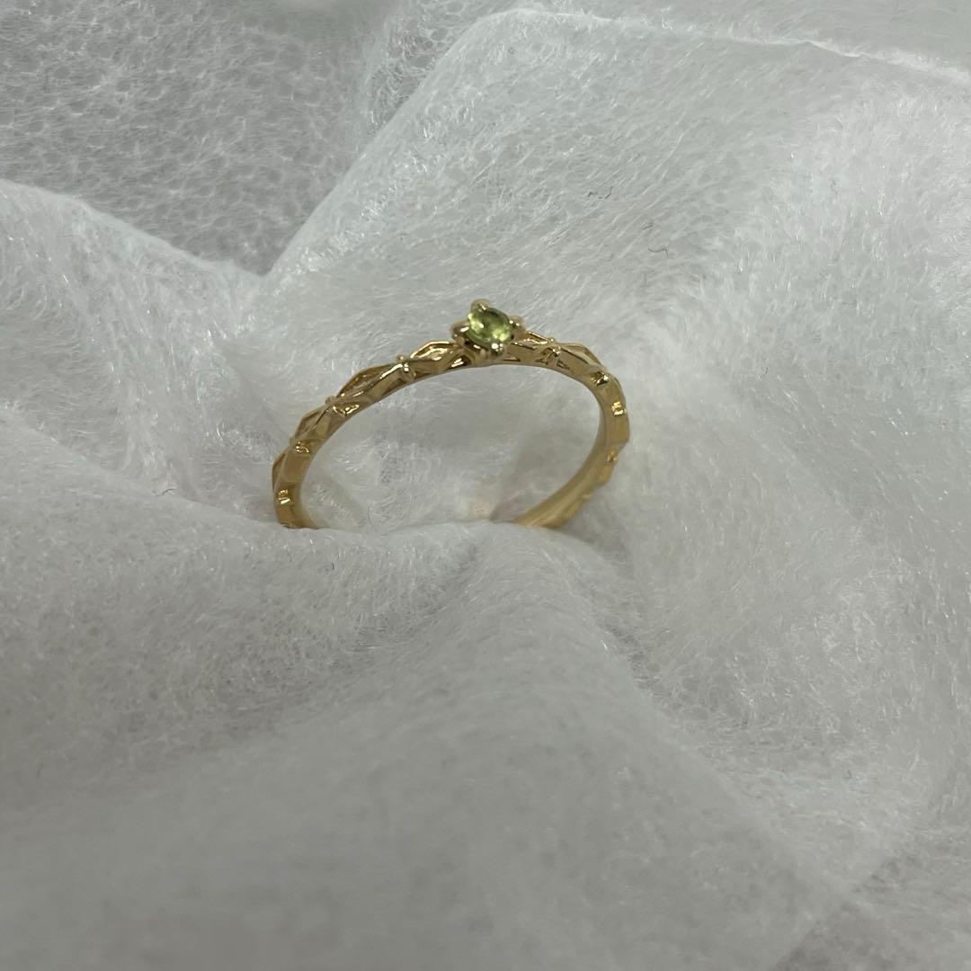 agete ペリドット リング 5号　指輪 ペリドット 5.5ct ダイヤモンド 約1ct プラチナ リング(指輪)【品質