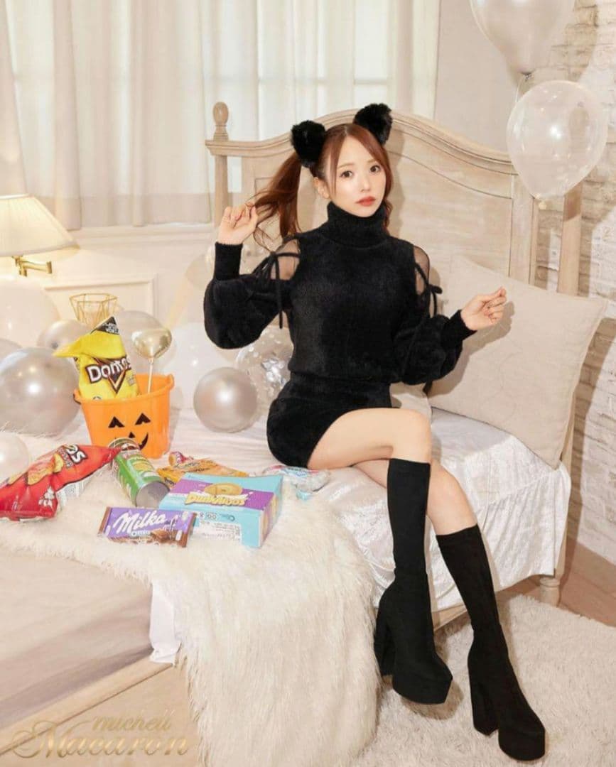 ミシェルマカロン ロングブーツ 美脚最強盛れ♡13.5cm ストレッチ素材