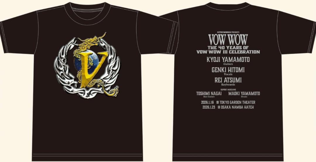 新品★未開封　VOW WOW 2026年 ライブ Tシャツ Lサイズ
