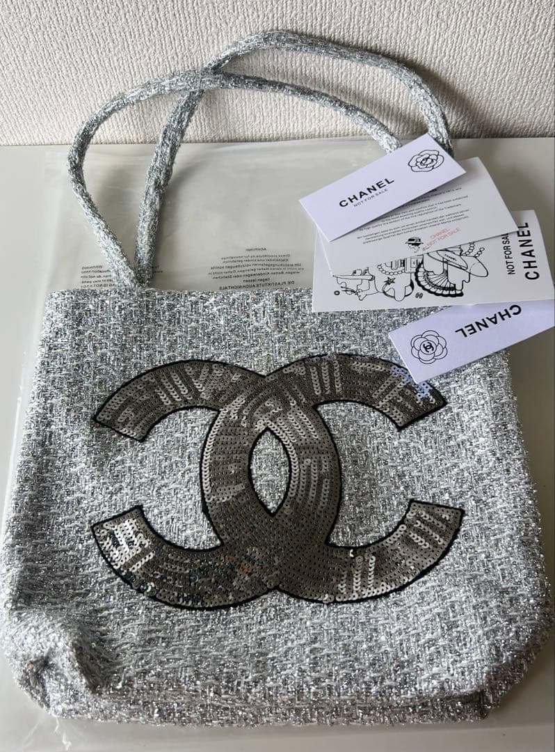 CHANEL シャネル ココマーク ツイード スパンコール トートバッグ