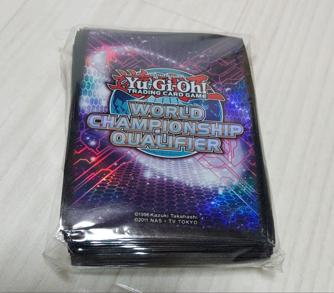 WCQ　2014スリーブ　紫　未開封　遊戯王 遊戯王 - 遊戯王の日 スリーブ 紫5パック青2パック新品未開封売場名