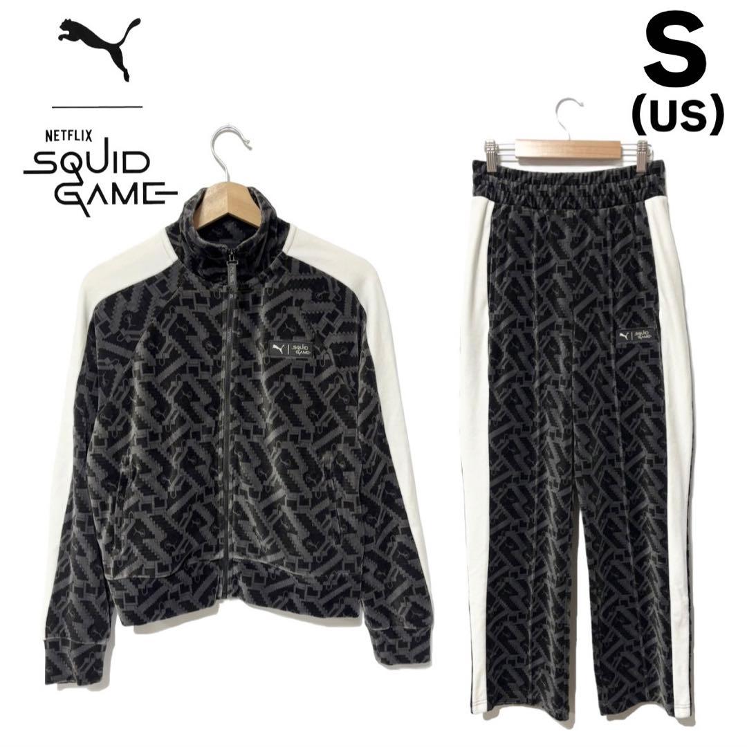 新品 プーマ イカゲーム T7 ベロアトラックジャケット セットアップ US S 浜崎あゆみ着用 プーマ イカゲーム T7 アイコニック トラック