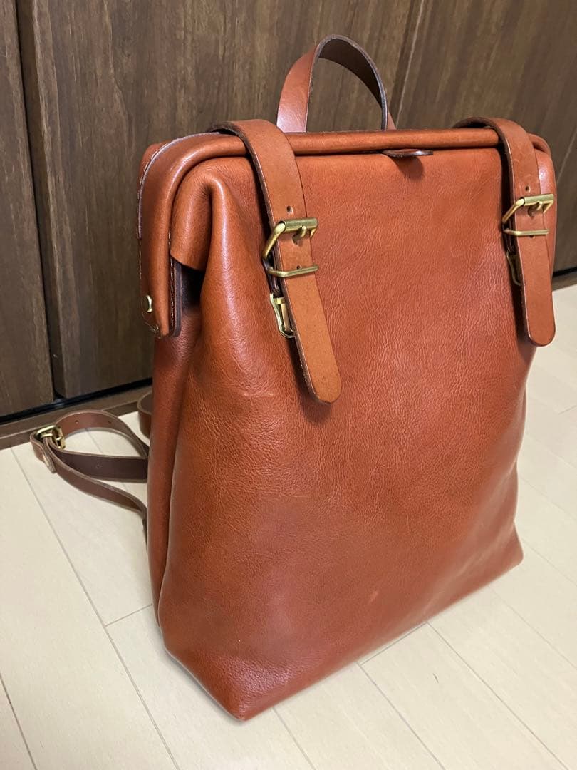 【美品】HERZ ラックスリュック　キャメル　Wサイズ