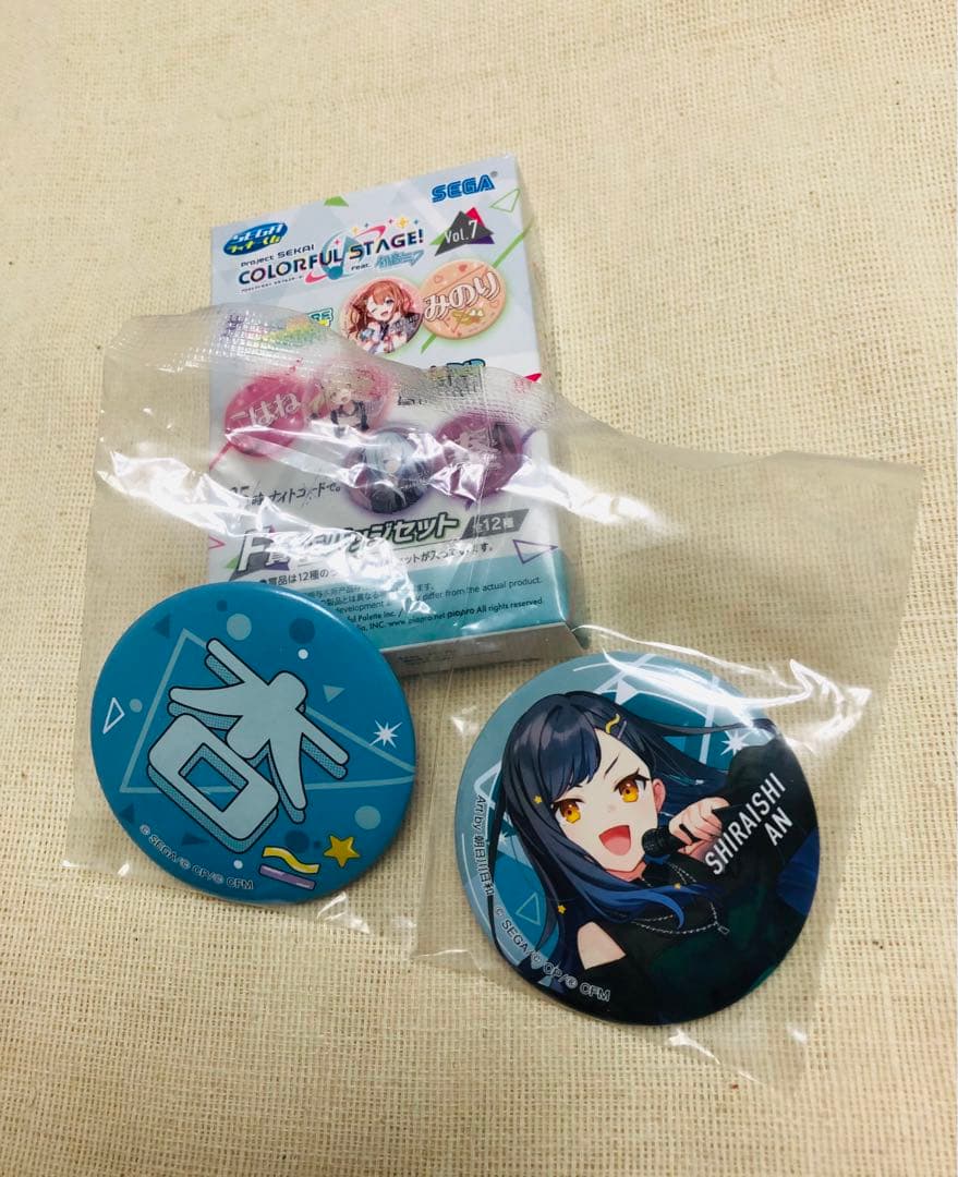 新品・未使用 プロジェクトセカイ 一番くじ 白石杏さん 缶バッジ 2個